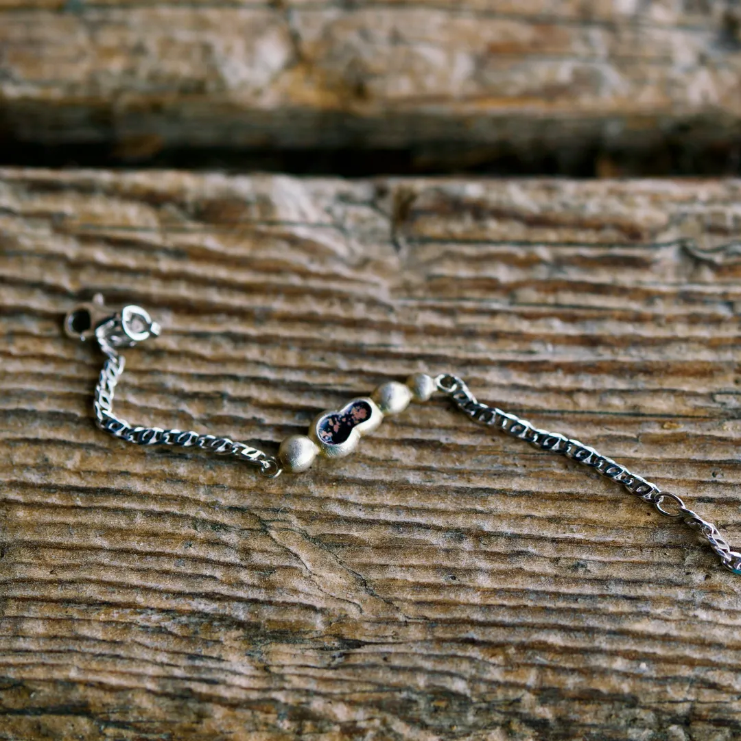 Bracelet argent et écorce