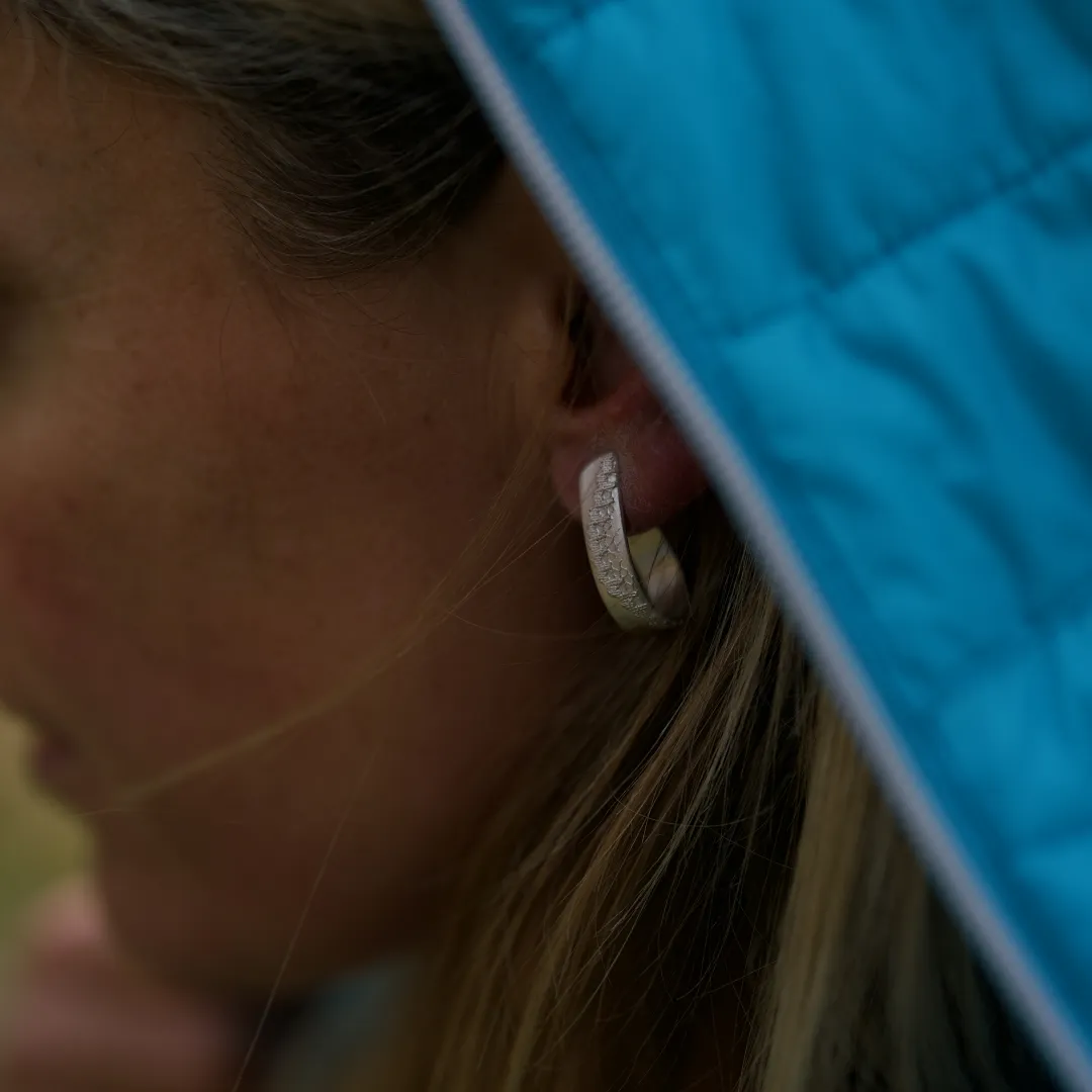 Boucle d'oreille dentelle allongée