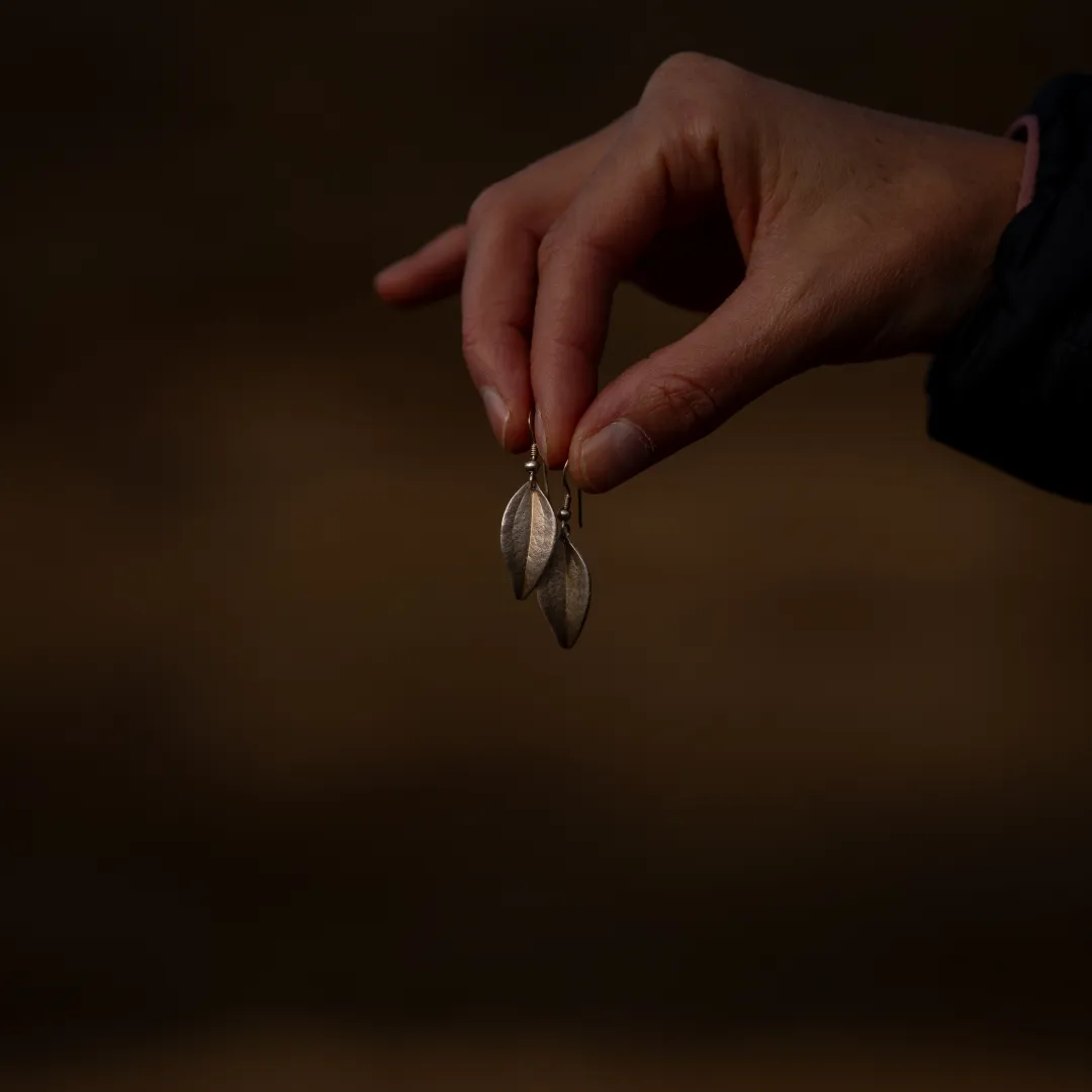 Boucle d'oreille feuille
