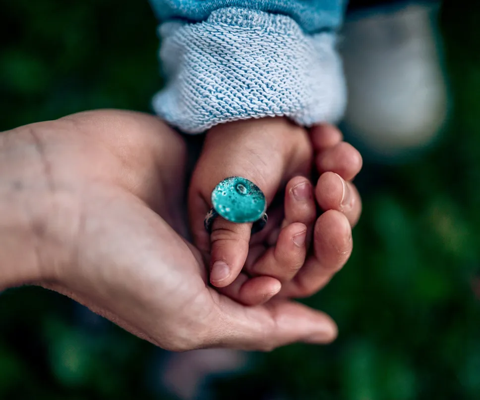 Bague en argent émaillée