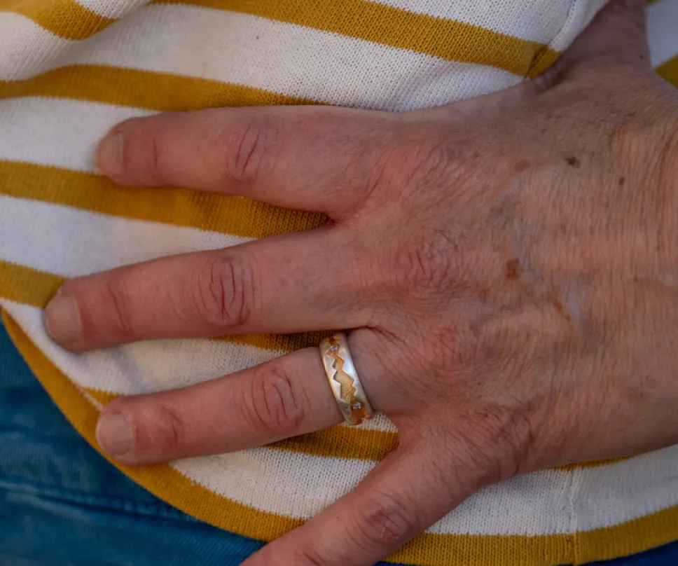 Bague en argent plaquée or