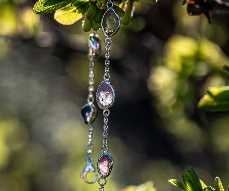 Bracelet en argent et saphir